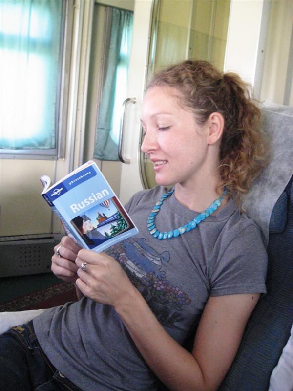 2008-07-07: On the train, learning Russian - da da